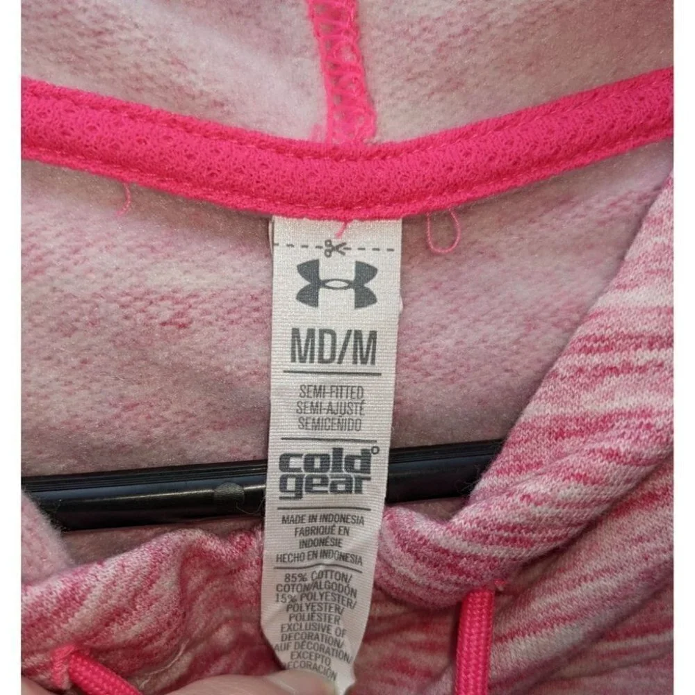 Under Armour UA Cold Gear Charged Cotton Storm Hoodie PInk Kids Medium